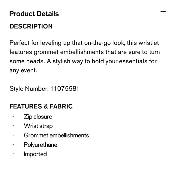 Express white clutch purse with grommets - Picture 5 of 6